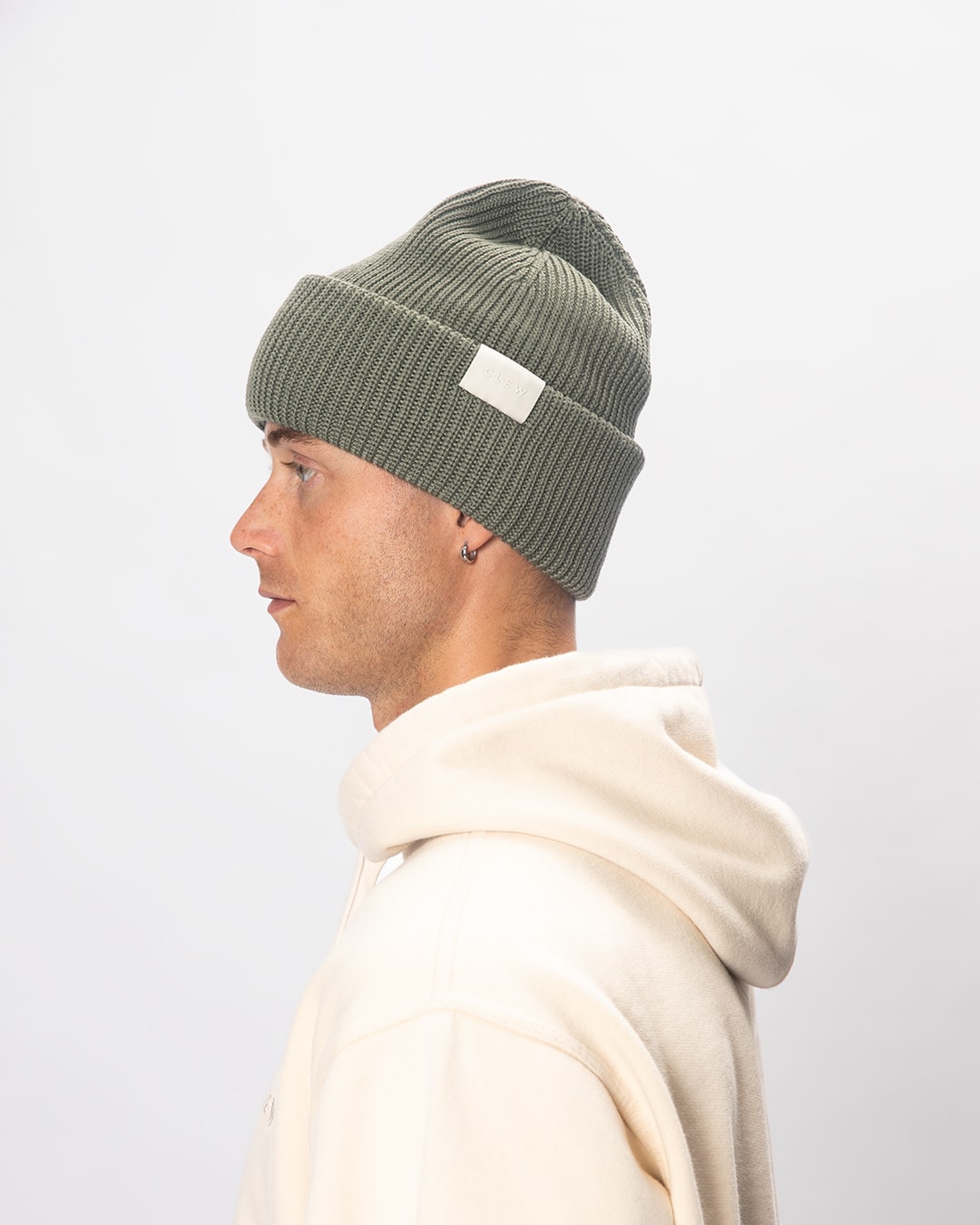 CLEW Long Fit Beanie Sage Green