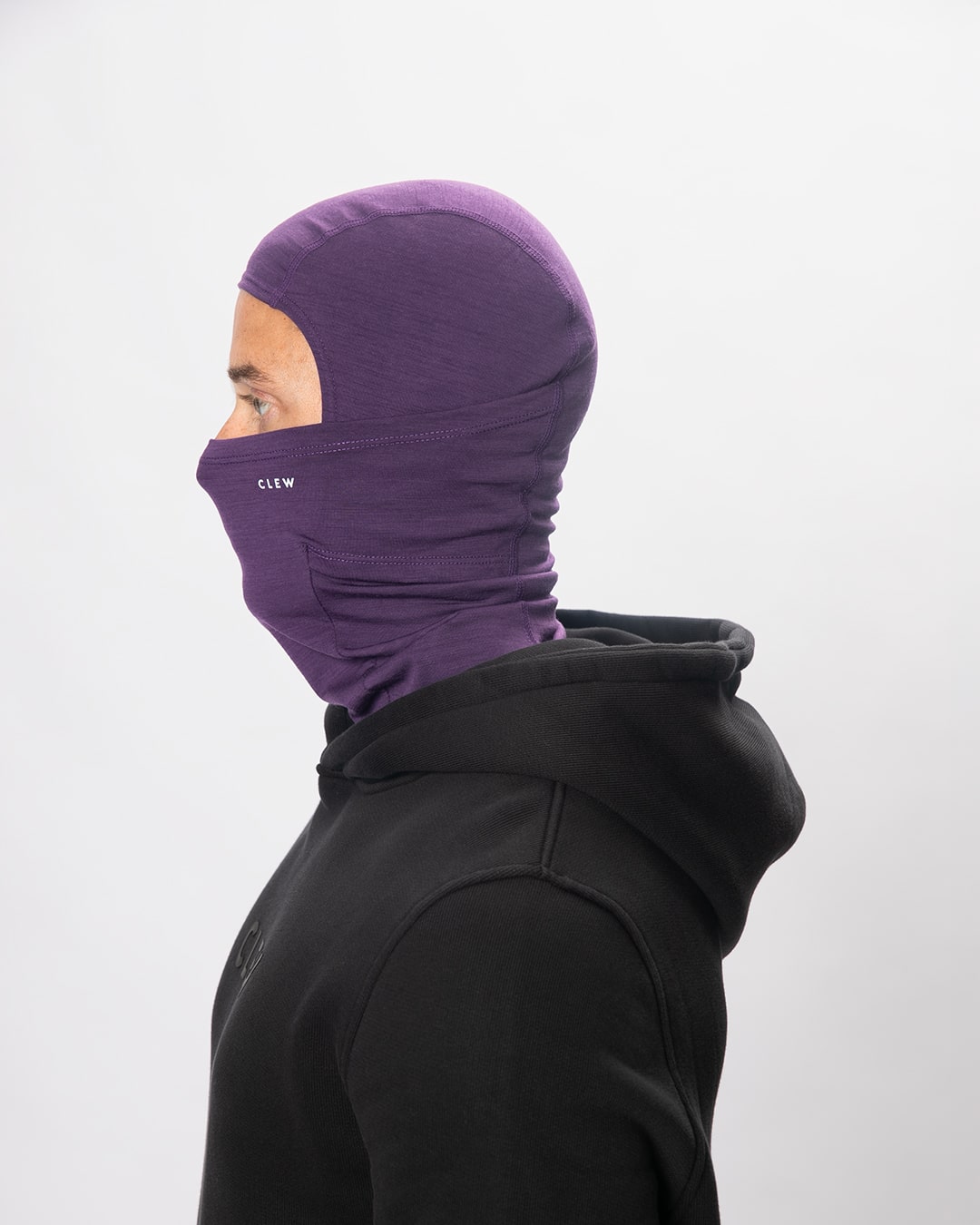 CLEW Merino Facemask Purple
