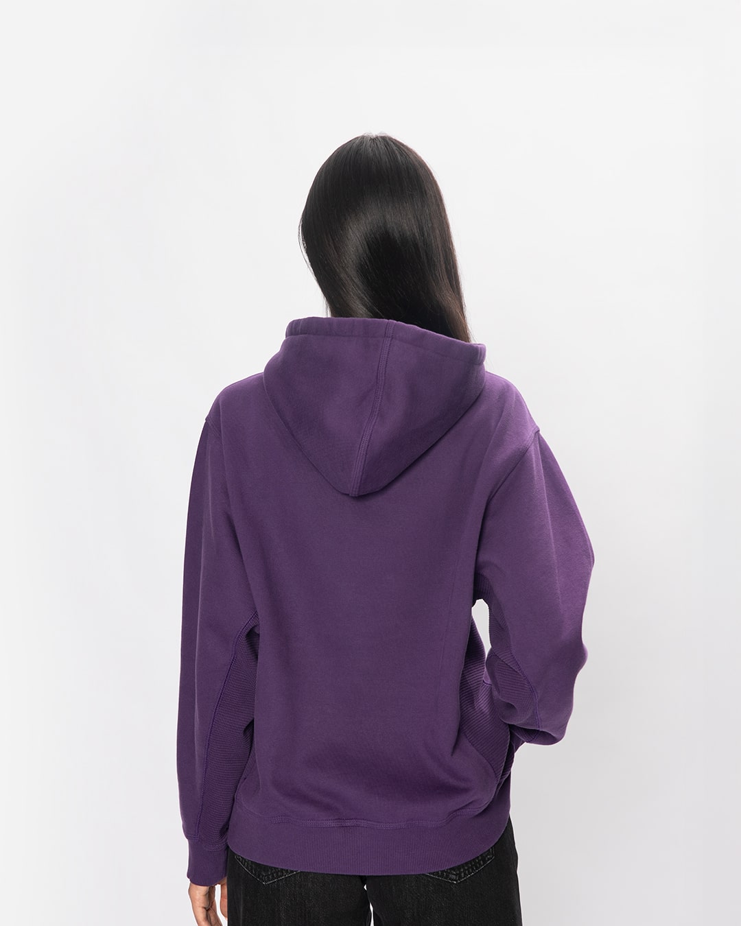 CLEW Waffle Knit Hoodie Purple