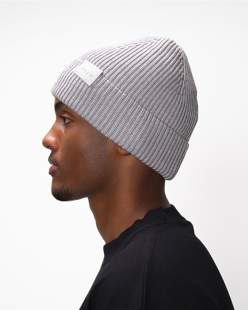 CLEW Short Cut Beanie Gray