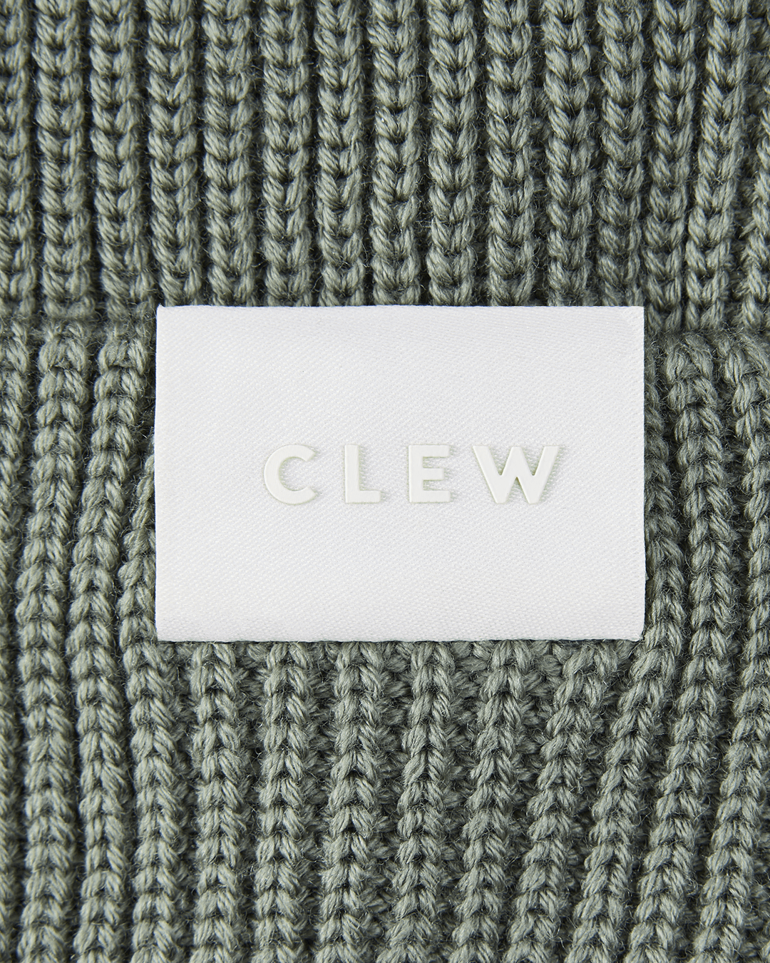 CLEW Short Cut Beanie Sage Green