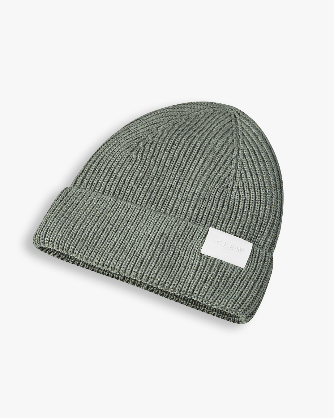 CLEW Short Cut Beanie Sage Green