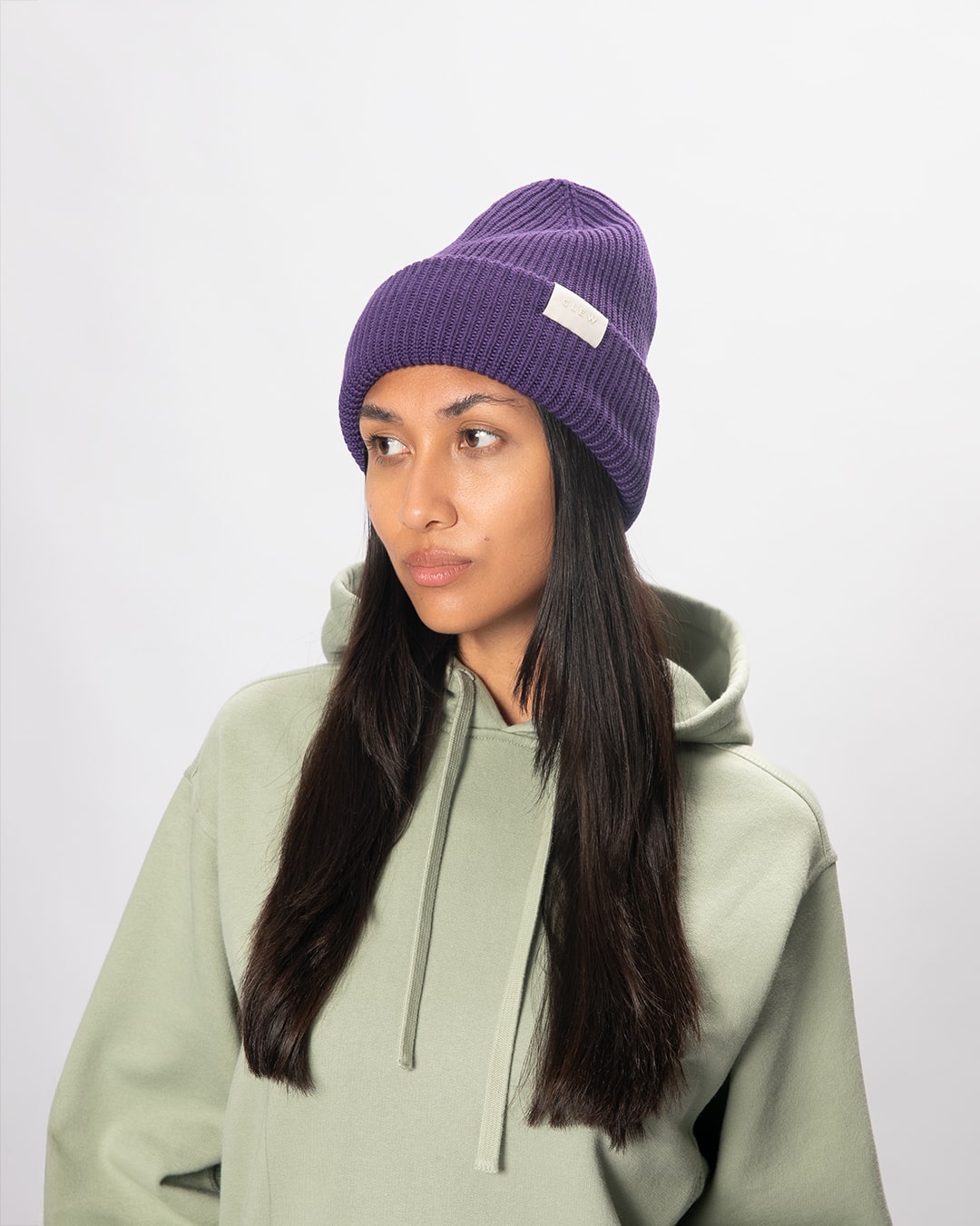 CLEW Long Fit Beanie Purple