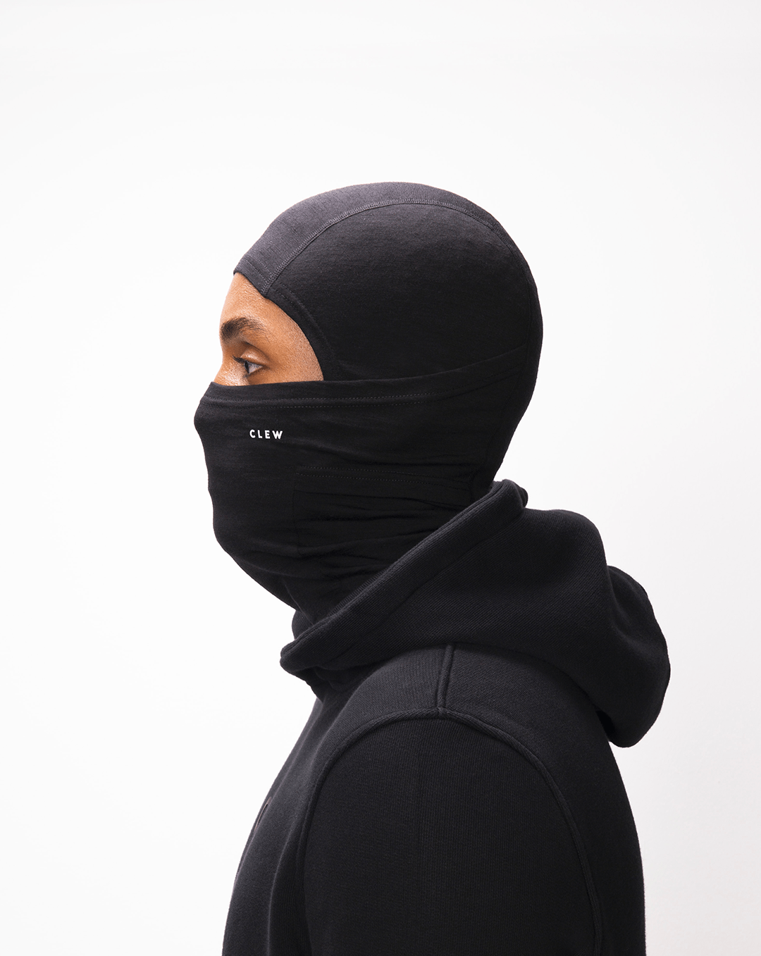 CLEW Merino Facemask Black