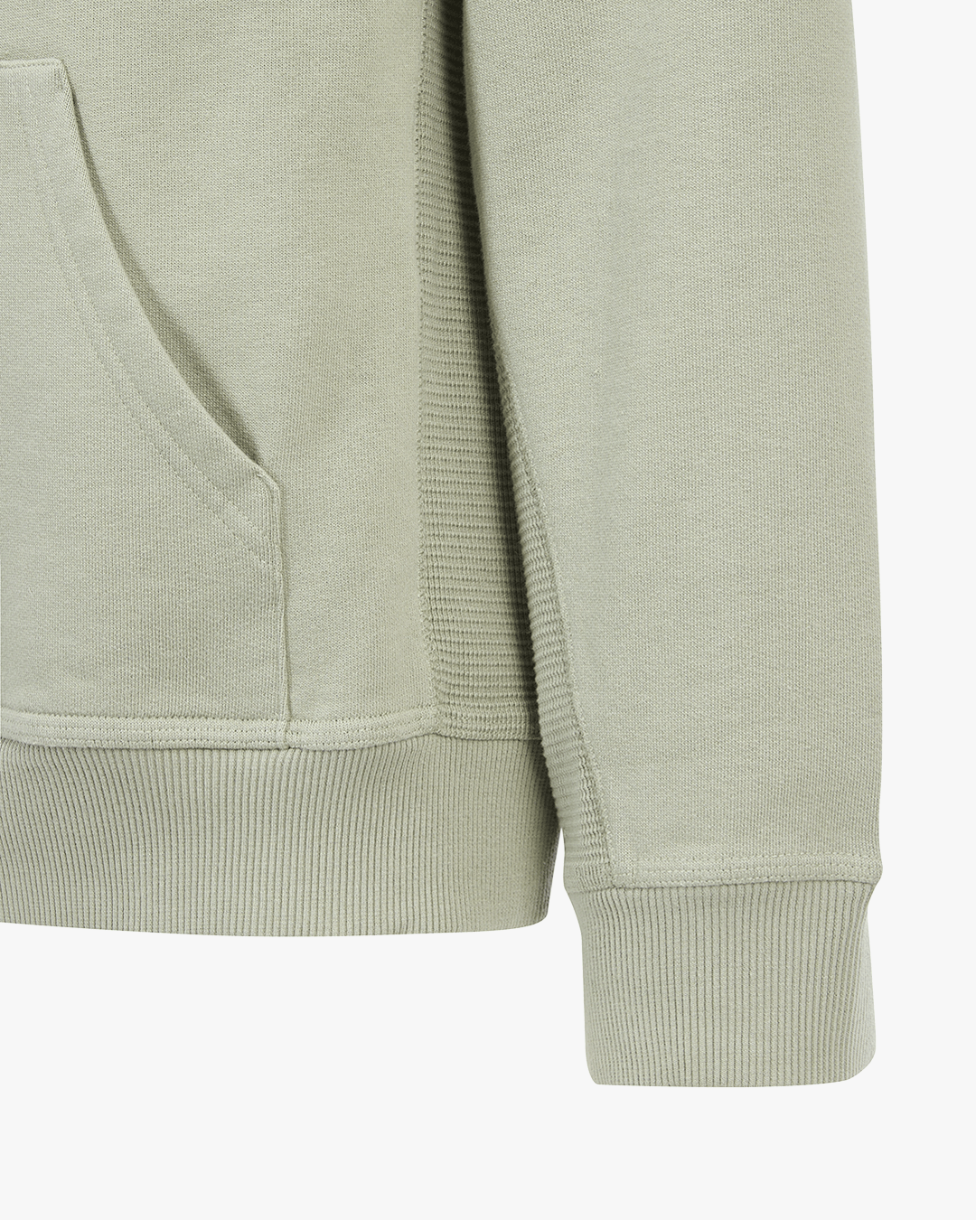 CLEW Waffle Knit Hoodie Sage Green